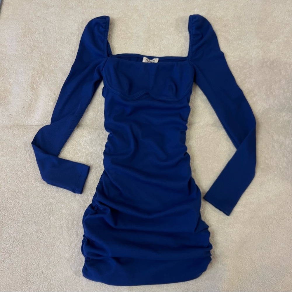 Blue Long Sleeve Dress